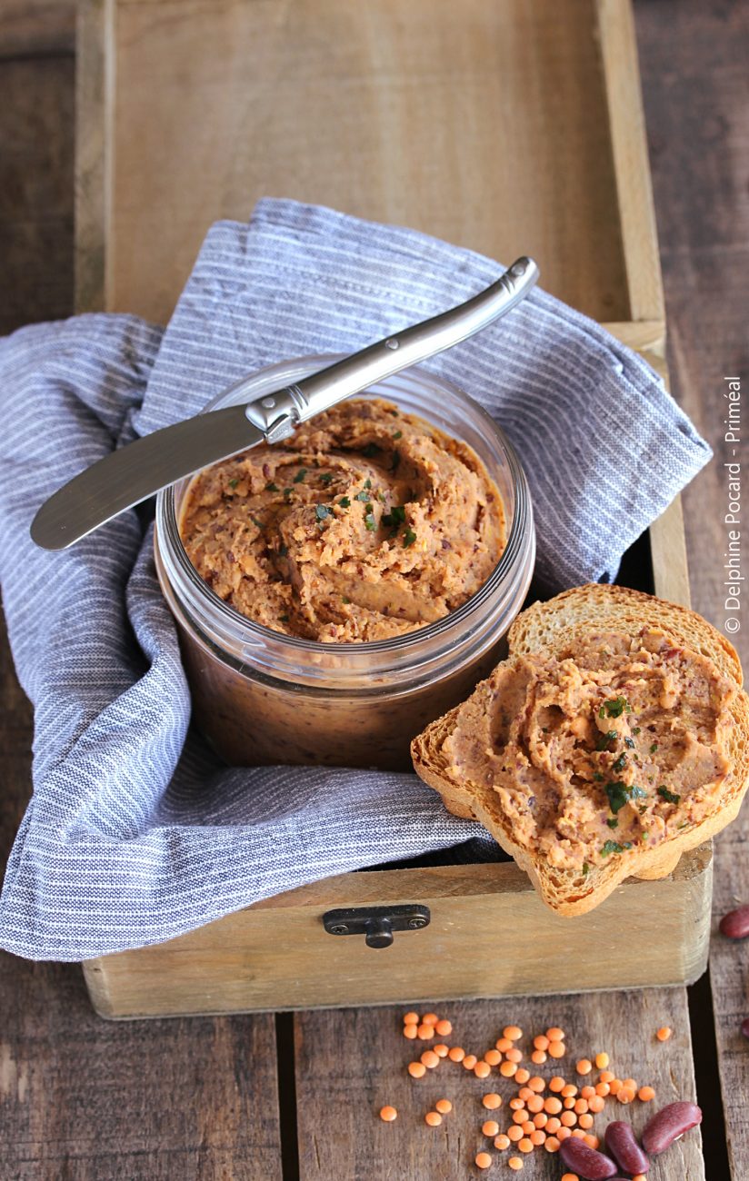 Pâté végétal corail et haricot rouge