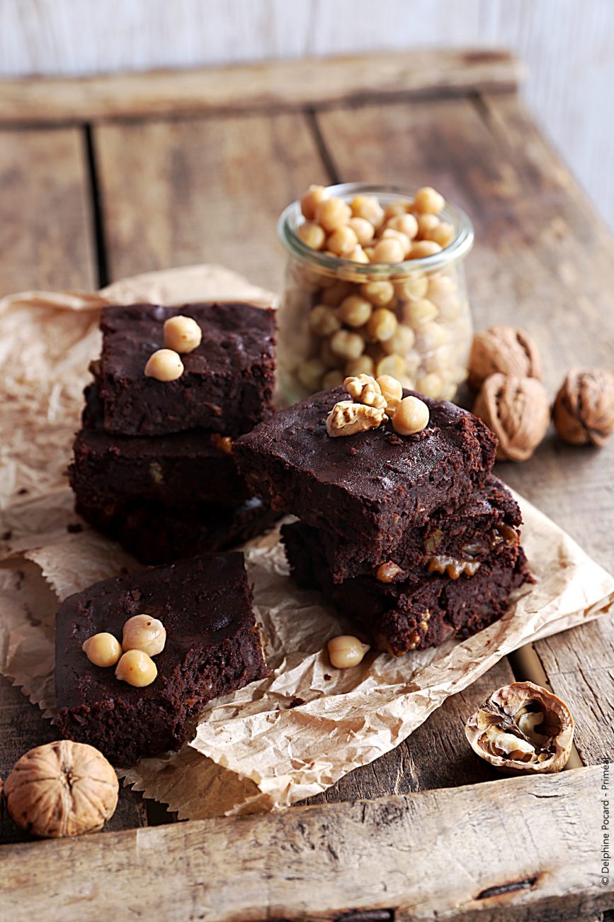 Brownie au chocolat noir et aux pois chiches