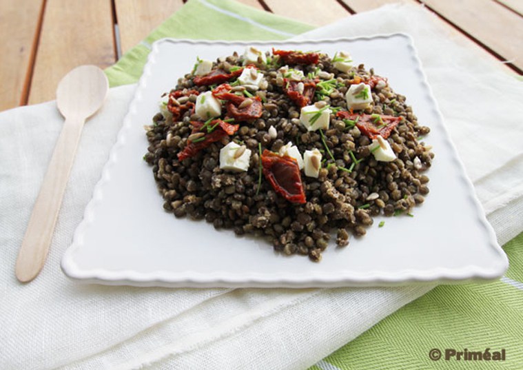 Salade de lentilles aux tomates séchées