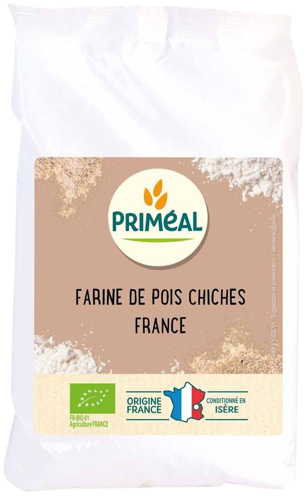 Farine de Pois Chiche Bio - Origine France, 22% de protéines, faible en  sucres.