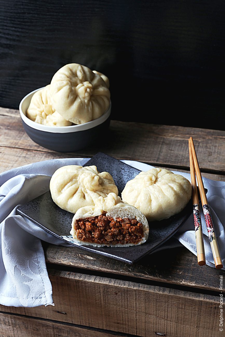 Banh bao à la bolognaise veggie