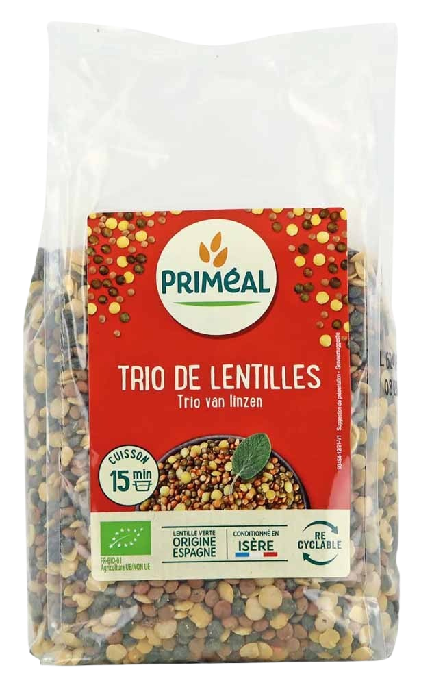TRIO DE LENTILLES 500G - Priméal
