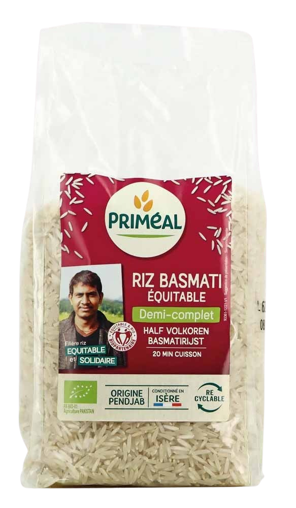 RIZ BASMATI DEMI COMPLET BP 500G - Priméal