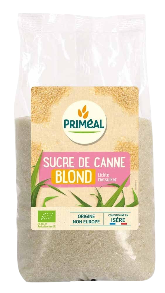 SUCRE DE CANNE BLOND 1KG - Priméal