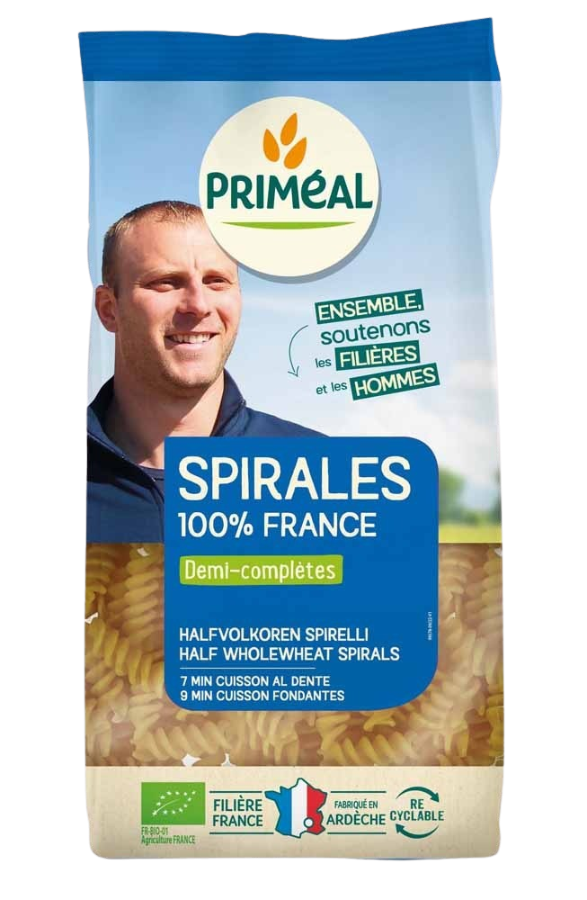 Pâte spirale semi complète, BIO - Vrac