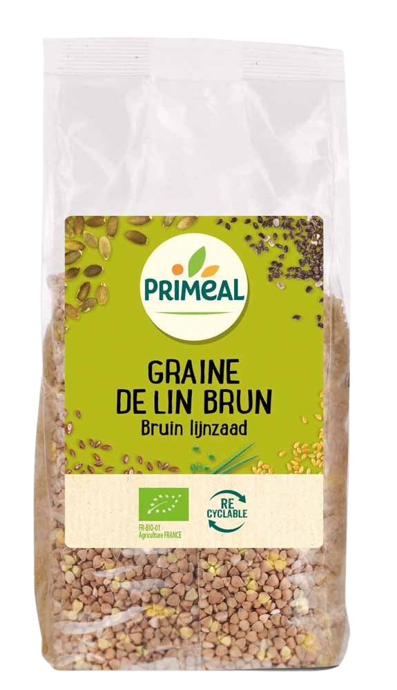 GRAINES DE LIN BRUN 500G - Priméal