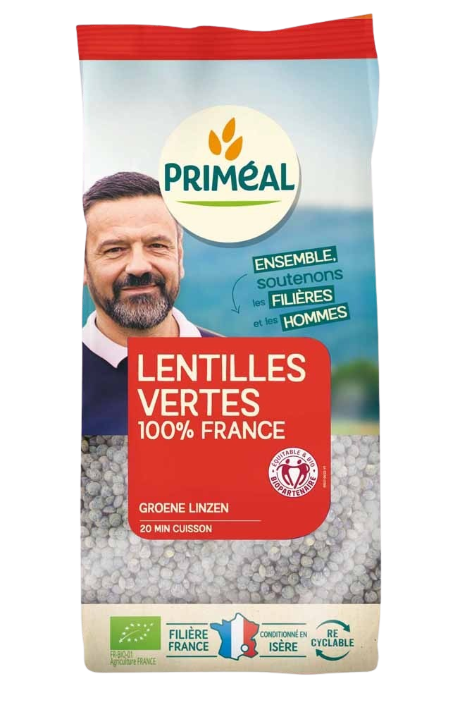 LENTILLES VERTES BIO 500G - Priméal